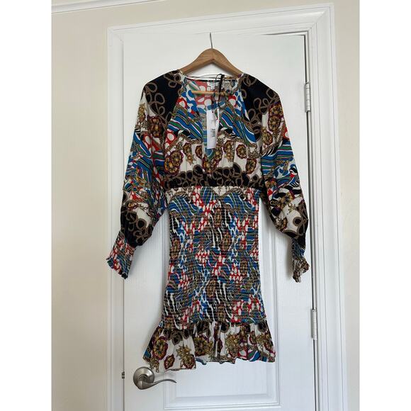 NWT RHODE Resort Anya Mini Dress Chain Print M - Picture 4 of 15